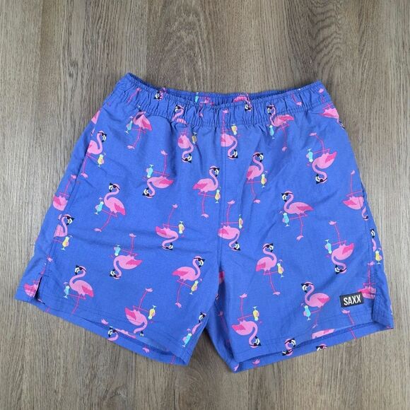 Saxx Go Costal 2N1 Volley Flamengo Print Swim Trunks Size M - Picture 2 of 7